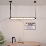 Linear Glass Chandelier with Integrated LED – Modern Kitchen Island Lighting