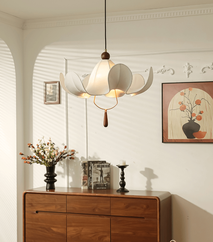Umbrella Blossom Pendant Light – Sculptural Fabric Pendant for Modern Interiors