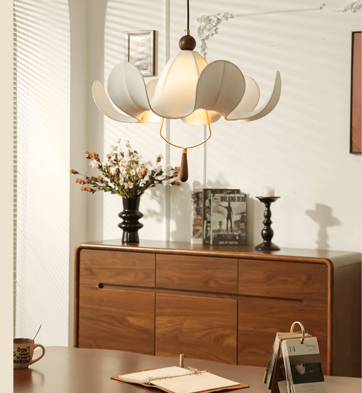 Umbrella Blossom Pendant Light – Sculptural Fabric Pendant for Modern Interiors