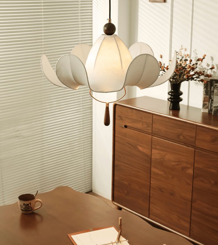 Umbrella Blossom Pendant Light – Sculptural Fabric Pendant for Modern Interiors
