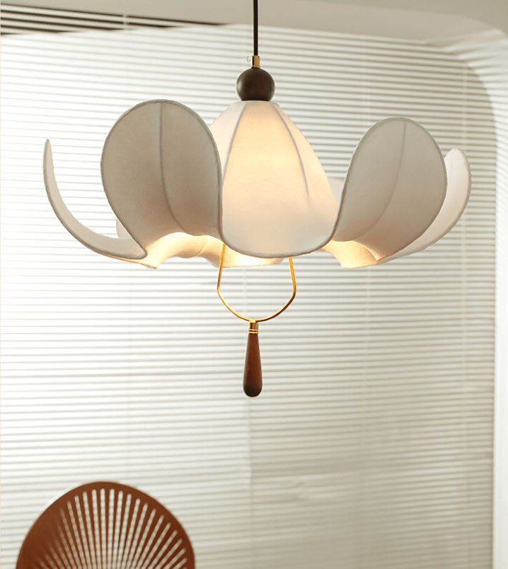 Umbrella Blossom Pendant Light – Sculptural Fabric Pendant for Modern Interiors