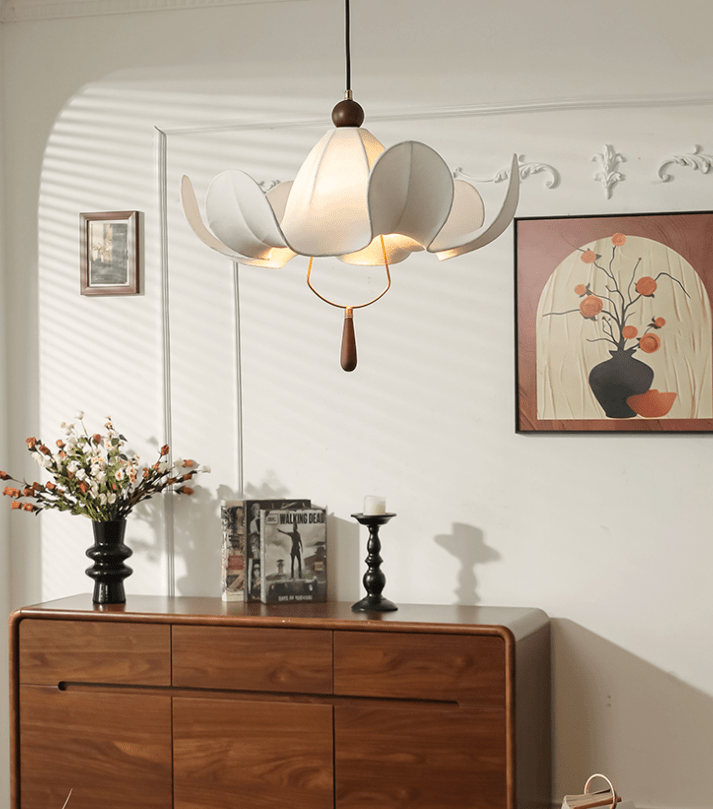 Umbrella Blossom Pendant Light – Sculptural Fabric Pendant for Modern Interiors