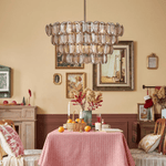 Uroko Glass Disc Chandelier in Warm Brass for Modern Interiors