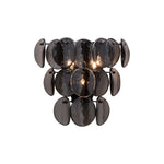 Uroko Wall Sconce in Warm Brass with Glass Discs
