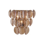Uroko Wall Sconce in Warm Brass with Glass Discs