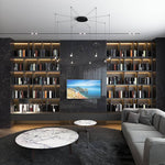 Line Form Pendant Light – Minimalist Geometric LED Chandelier