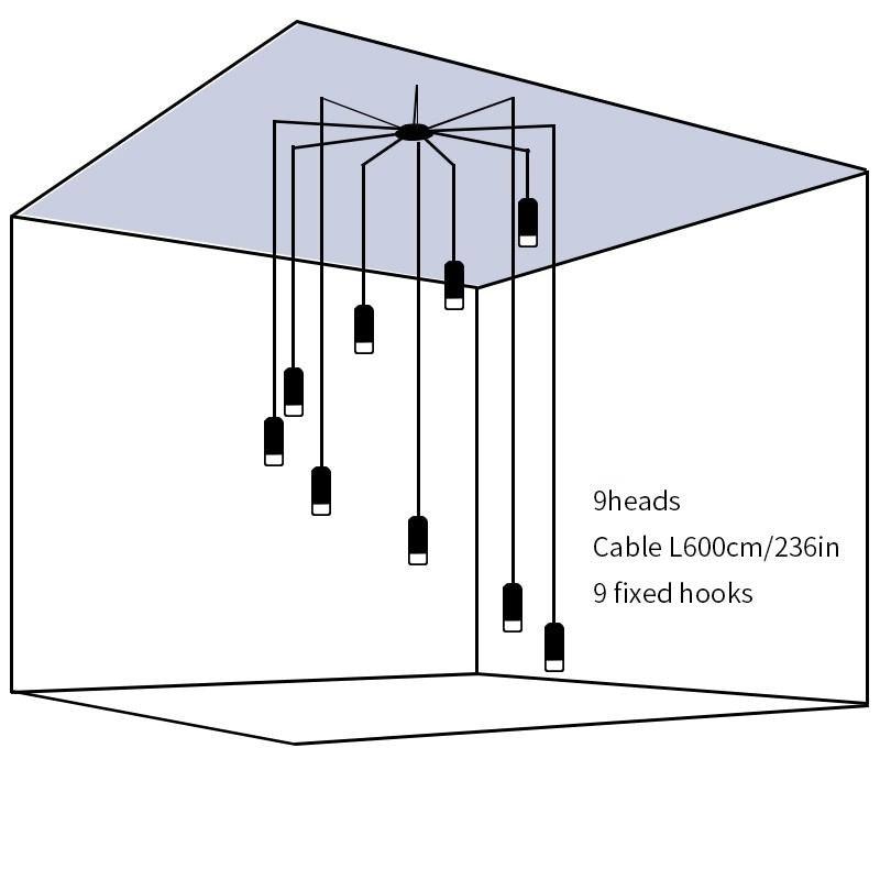 Line Form Pendant Light – Minimalist Geometric LED Chandelier
