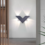 V Shaped Waterproof Led Black Modern Outdoor Wall Lamp