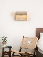 Vaelan Travertine Wall Sconce — Modern Architectural Lighting
