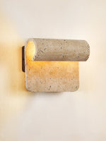 Vaelan Travertine Wall Sconce — Modern Architectural Lighting