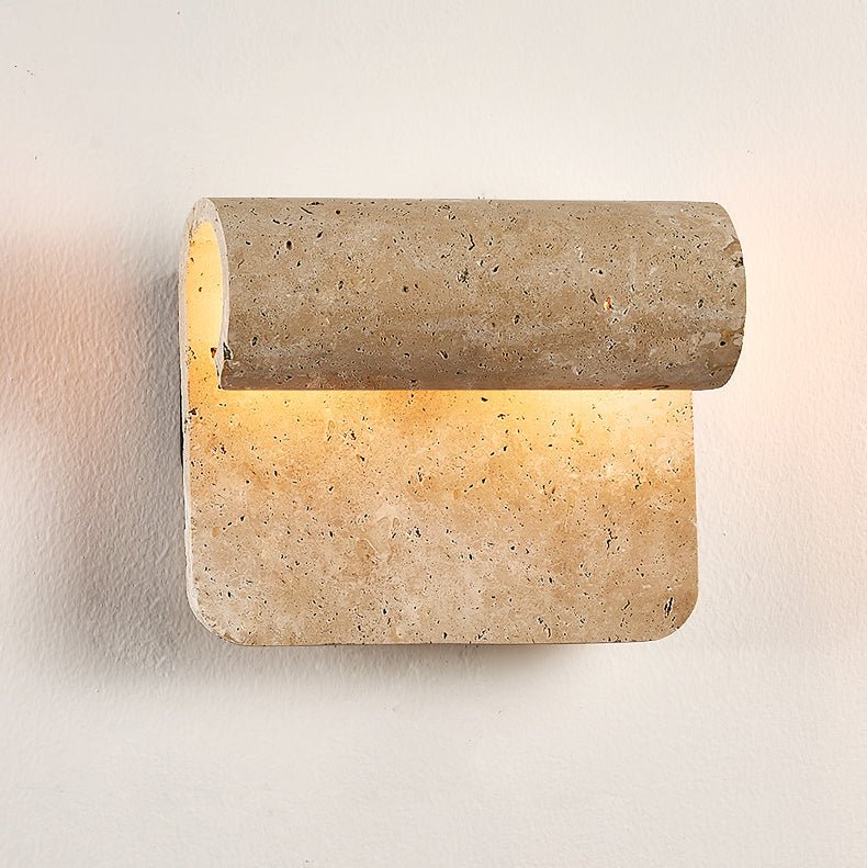 Vaelan Travertine Wall Sconce — Modern Architectural Lighting