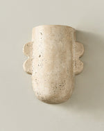 Vaelis Sculptural Travertine Wall Sconce for Modern Interiors