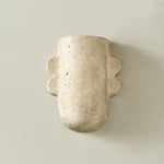 Vaelis Sculptural Travertine Wall Sconce for Modern Interiors