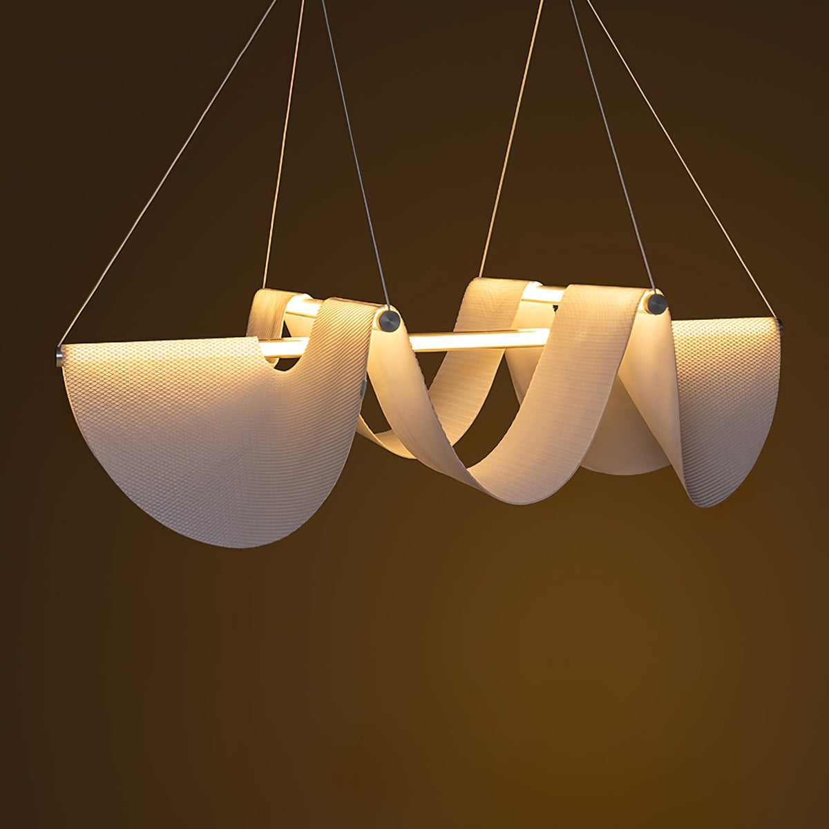 Vaelora Ribbon Sculptural LED Pendant Light for Modern Interiors