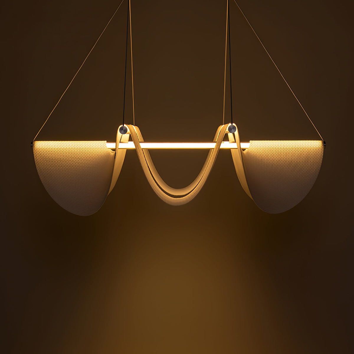 Vaelora Ribbon Sculptural LED Pendant Light for Modern Interiors