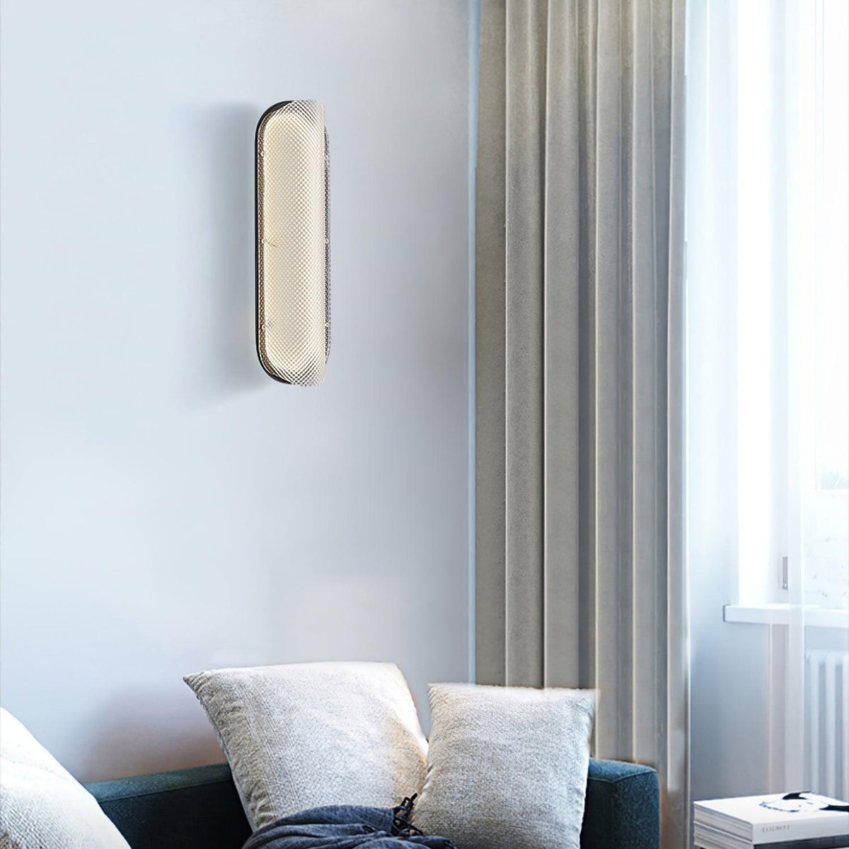 Vale Modern LED Wall Sconce in Black with Clear Prismatic Shade