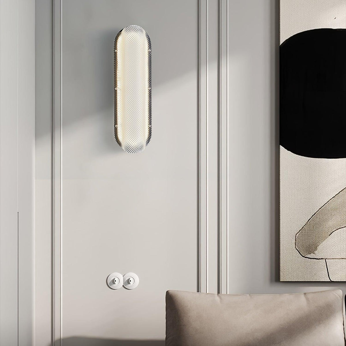 Vale Modern LED Wall Sconce in Black with Clear Prismatic Shade