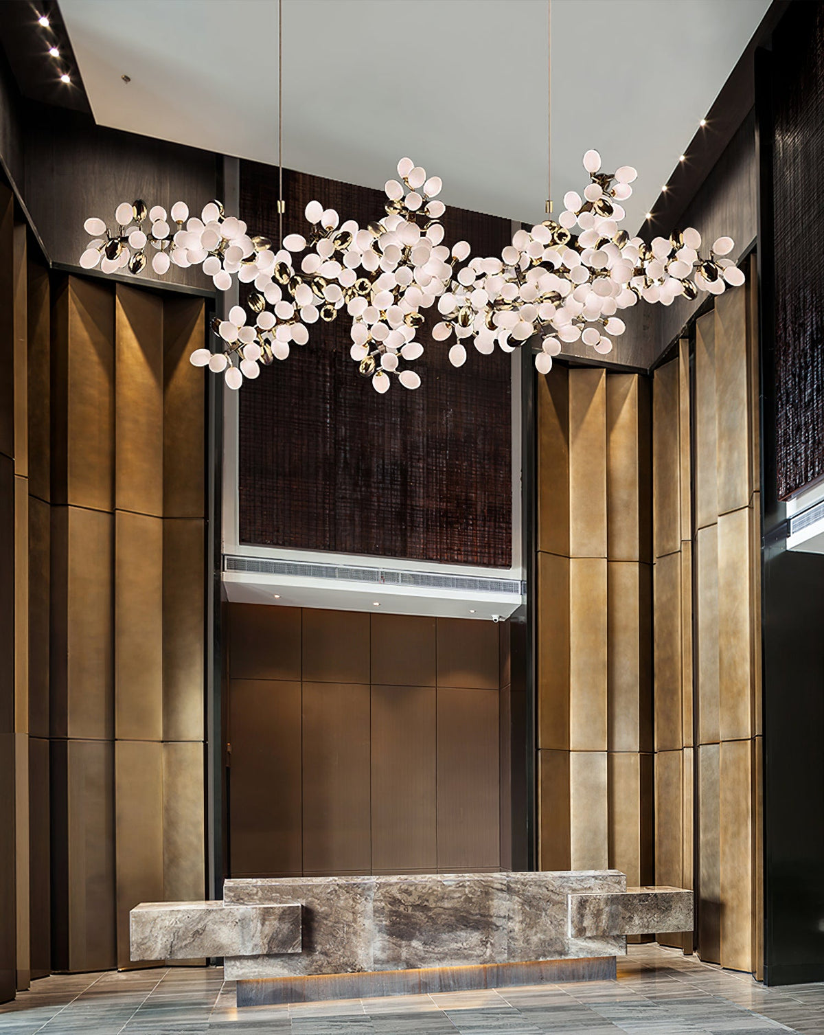 Selene Droplet Chandelier – Hand-Blown Murano Glass Pendant Light