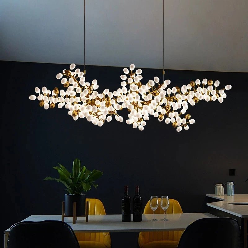 Selene Droplet Chandelier – Hand-Blown Murano Glass Pendant Light