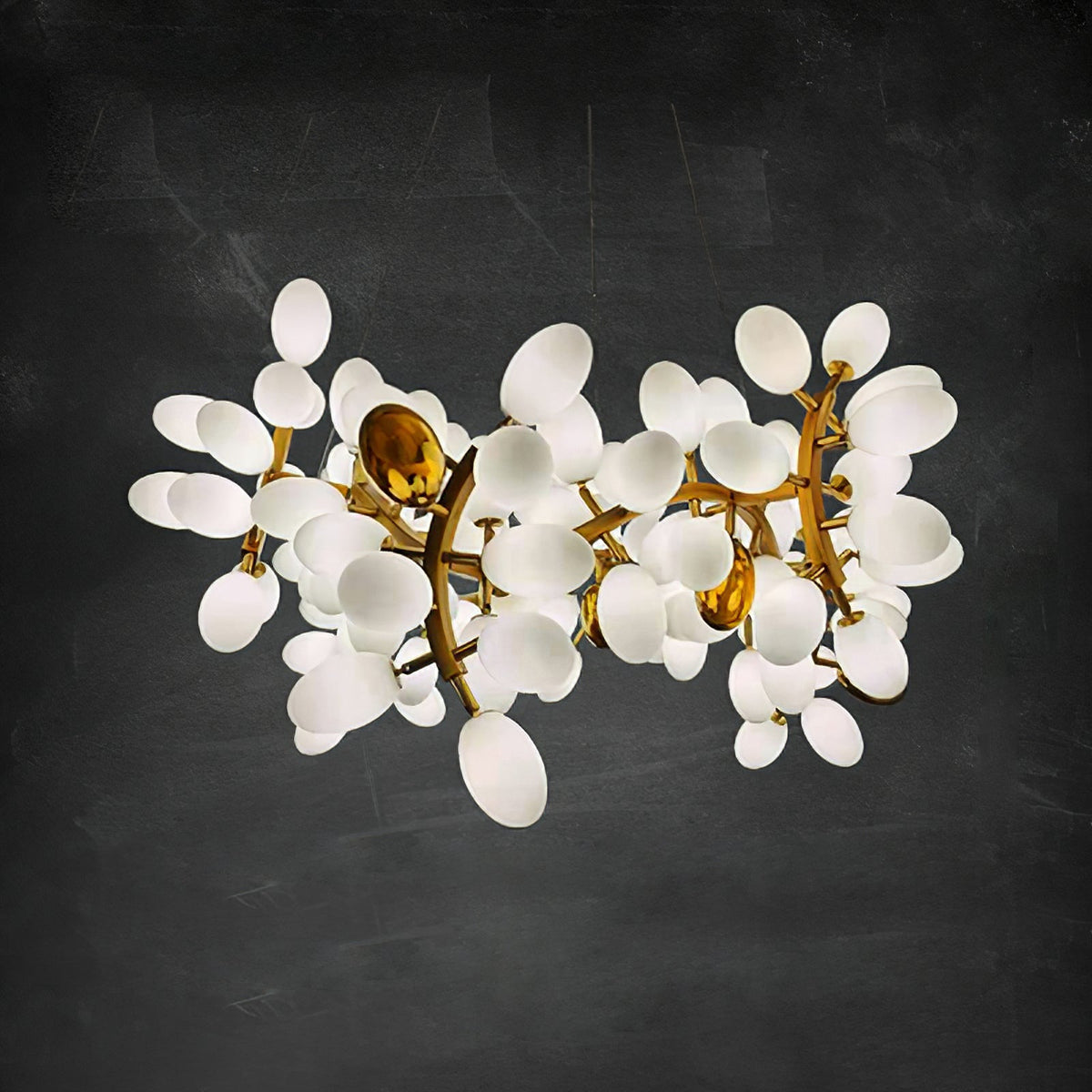 Selene Droplet Chandelier – Hand-Blown Murano Glass Pendant Light