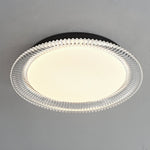 Vanguard LED Flush Mount Ceiling Light in Black and Acrylic
