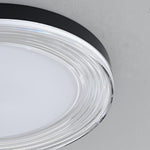 Vanguard LED Flush Mount Ceiling Light in Black and Acrylic