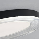 Vanguard LED Flush Mount Ceiling Light in Black and Acrylic