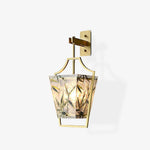 Vapor Single Sconce in Brass and Enameled Glass | Modern Wall Light