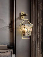 Vapor Single Sconce in Brass and Enameled Glass | Modern Wall Light