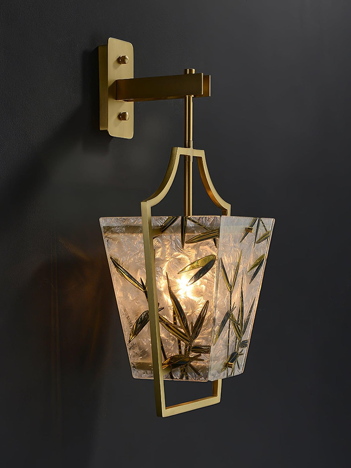 Vapor Single Sconce in Brass and Enameled Glass | Modern Wall Light
