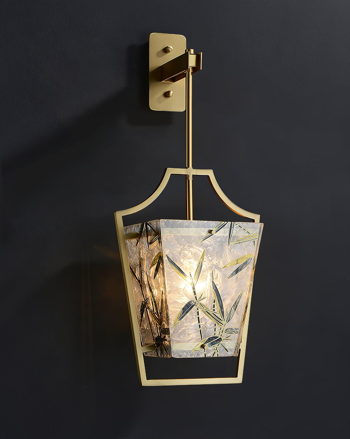 Vapor Single Sconce in Brass and Enameled Glass | Modern Wall Light