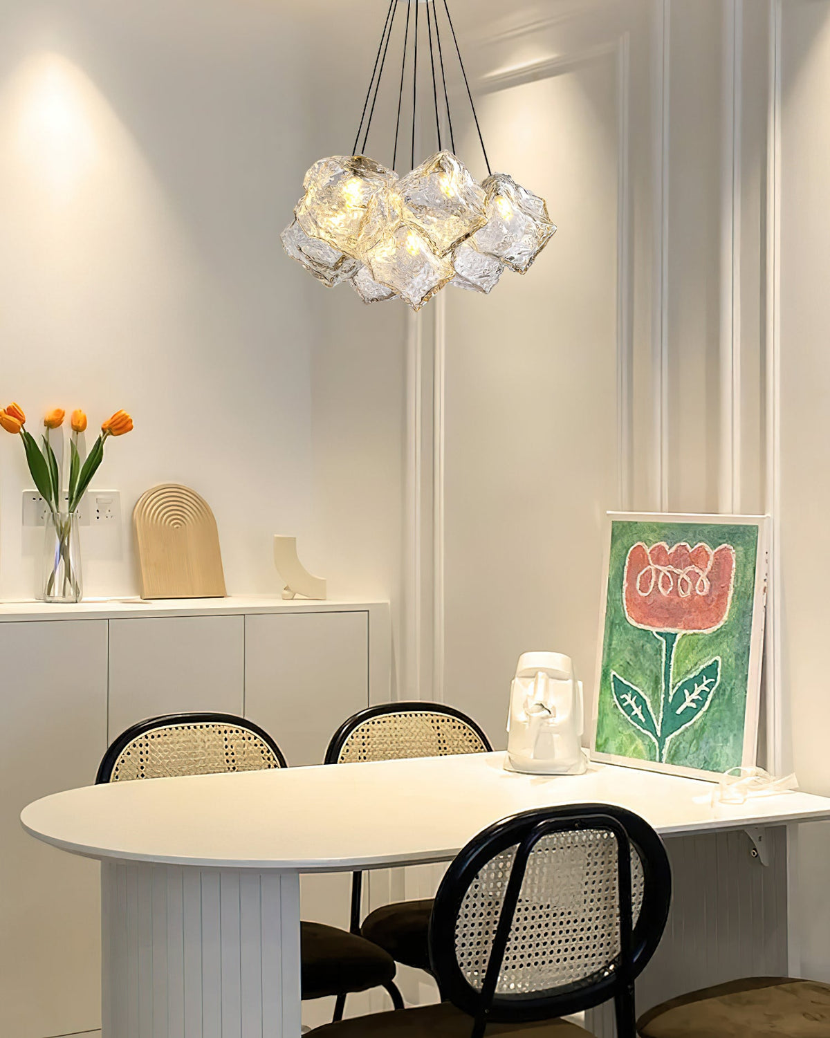 Vasare Modern Glass Chandelier for Dining Room and Living Room