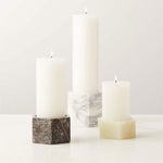 Vela Cube Sculptural Marble Candle Holder for Modern Interiors