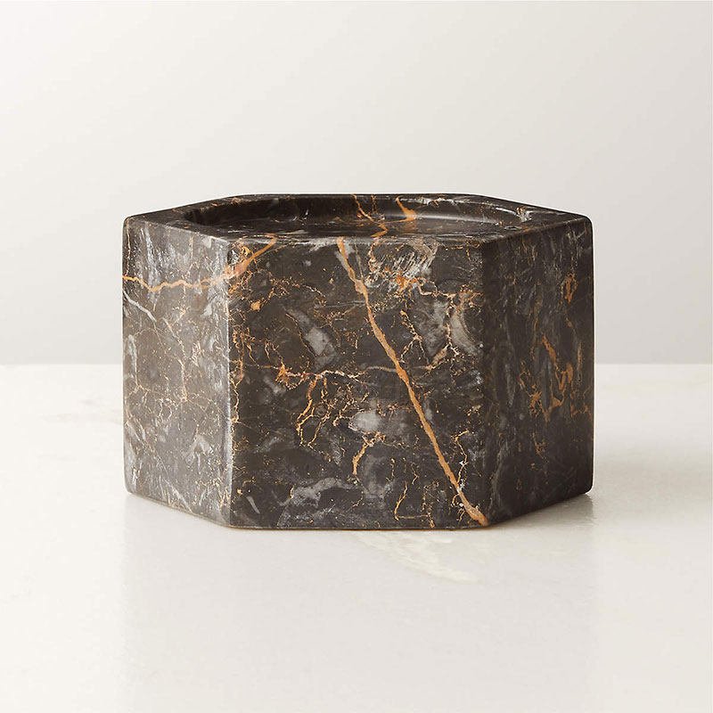 Vela Cube Sculptural Marble Candle Holder for Modern Interiors