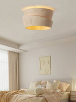 Vela Twist Fabric Ceiling Light – Sculptural Flush Mount for Modern Interiors