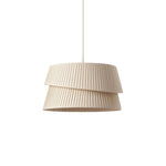 Vela Twist Pendant Light – Pleated Fabric Designer Hanging Lamp