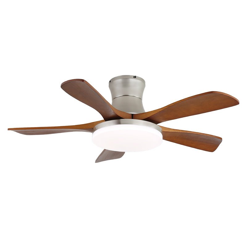 Velano Curve Ceiling Fan Light with LED and Wooden Blades
