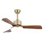 Velano Curve Ceiling Fan Light with LED and Wooden Blades