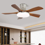 Velano Curve Ceiling Fan Light with LED and Wooden Blades