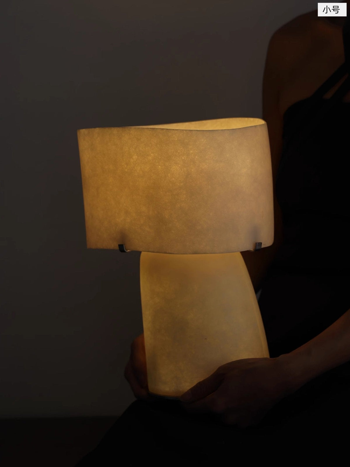 Vellum Sculptural Table Lamp with Warm Diffused Glow