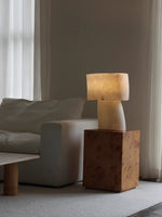 Vellum Sculptural Table Lamp with Warm Diffused Glow