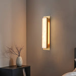 Velmora Alabaster Wall Sconce – Modern LED Wall Light in Gold or Black