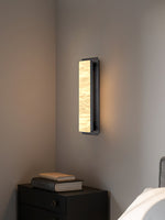 Velmora Alabaster Wall Sconce – Modern LED Wall Light in Gold or Black