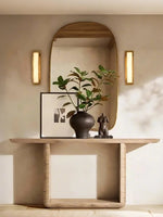 Velmora Alabaster Wall Sconce – Modern LED Wall Light in Gold or Black