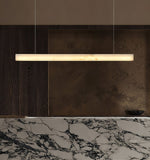 Velmore Linea Alabaster LED Pendant Light – Modern Linear Chandelier
