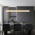 Velmore Linea Alabaster LED Pendant Light – Modern Linear Chandelier