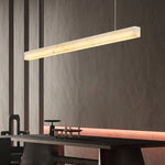 Velmore Linea Alabaster LED Pendant Light – Modern Linear Chandelier