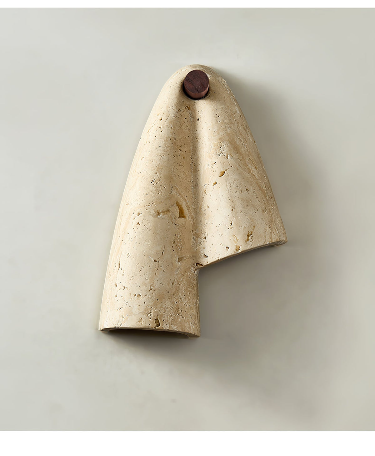 Velo Draped Stone Wall Sconce in Natural Travertine