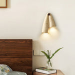 Velo Draped Stone Wall Sconce in Natural Travertine