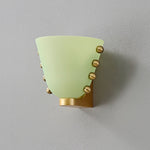 Velora Sculptural Wall Sconce in Matte Gold with Glass Shade